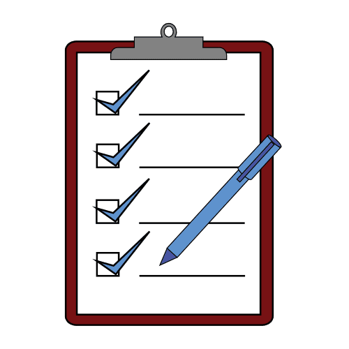 Clipboard checklist illustration for setting validation rules before analysis