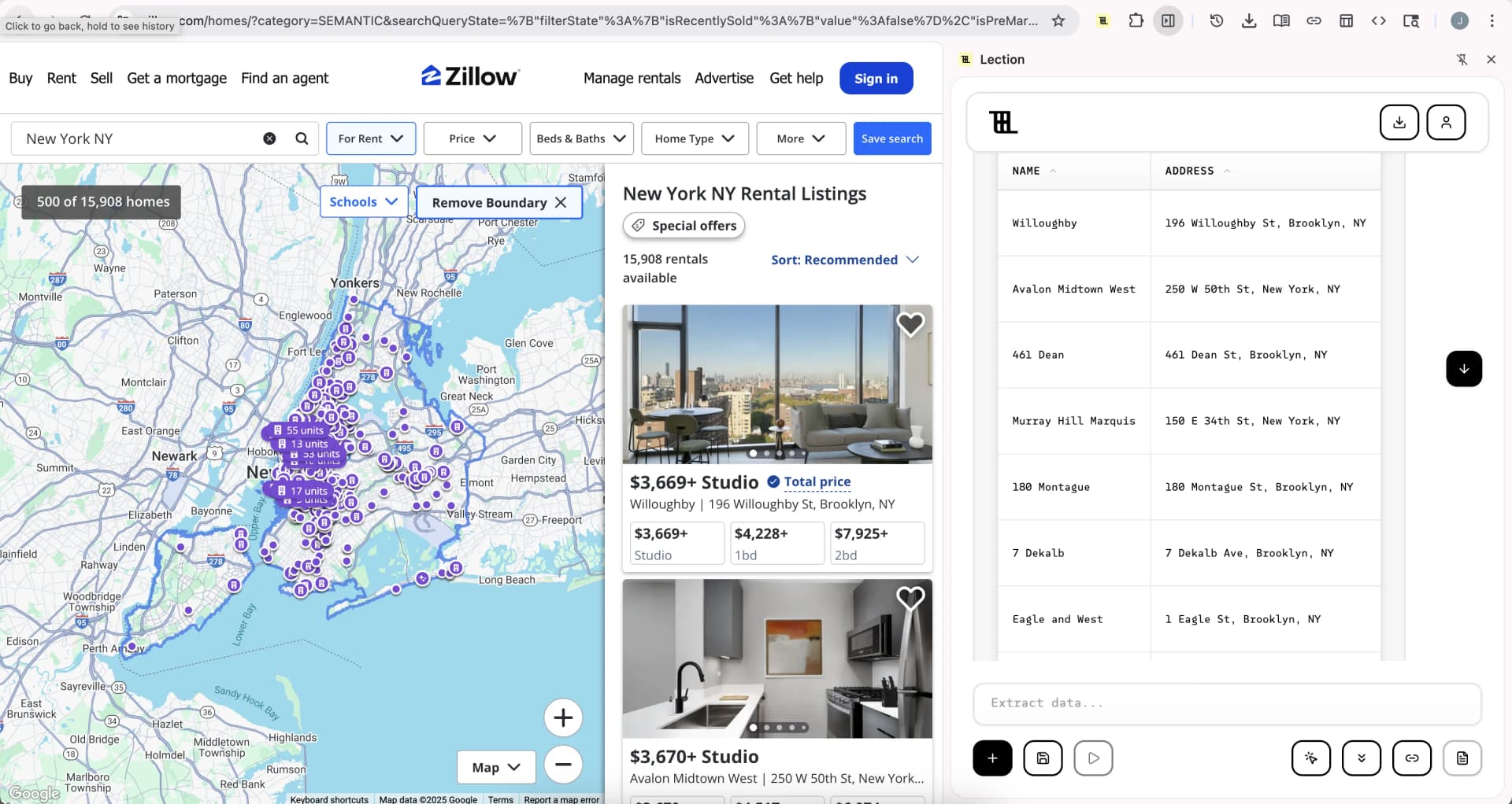 Zillow listings being scraped
